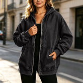 Chaqueta Vaquera Oversize con Capucha estilo urbano