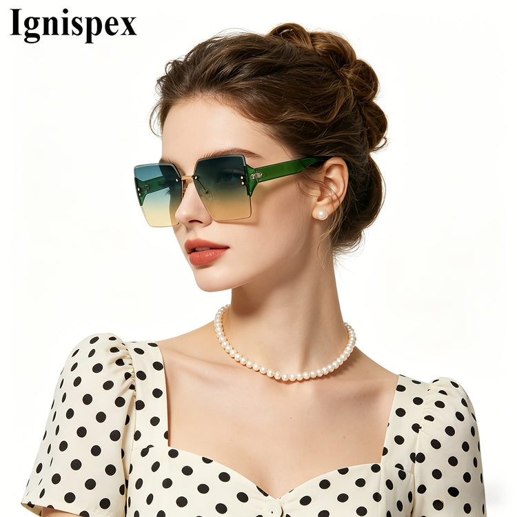 Gafas de Sol Cuadradas Sin Montura para Mujer accesorio femenino
