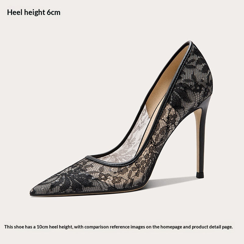 Tacones de Encaje Talla Grande para Mujer de fiesta