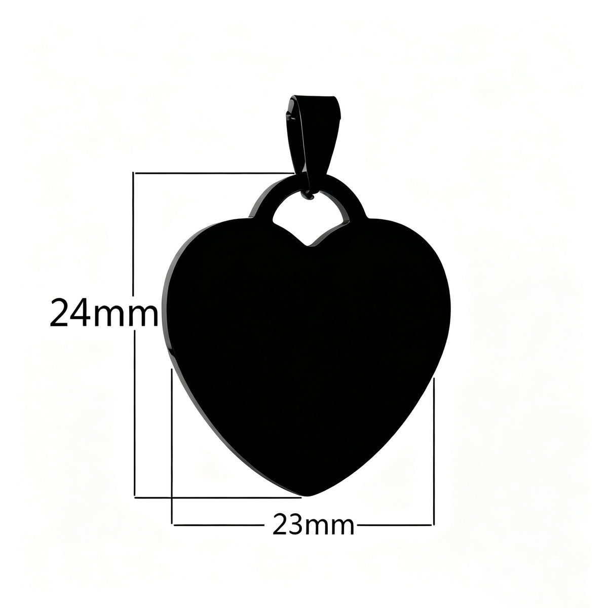 Collar de Corazón Unisex de Acero Inoxidable para regalo