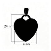 Collar de Corazón Unisex de Acero Inoxidable para regalo