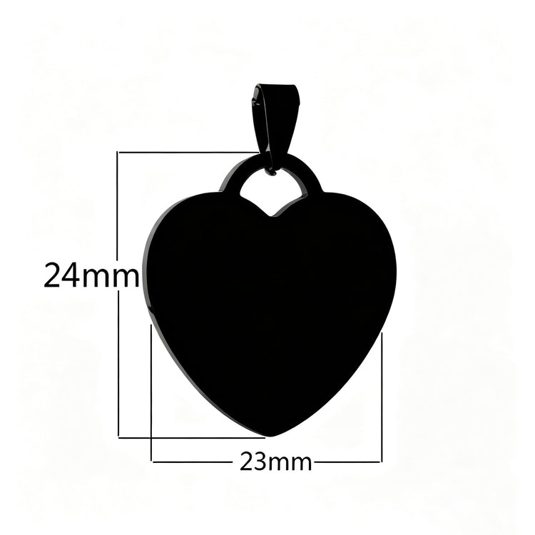 Collar de Corazón Unisex de Acero Inoxidable para regalo