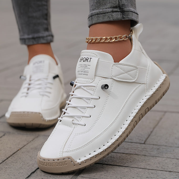 Leather Boots Casual Shoes Plus Size Spring and Summer front view