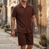 Conjunto Casual de Camisa y Shorts para Hombre de verano