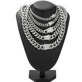 Cadena Cubana de Acero Inoxidable para Hombre y Mujer