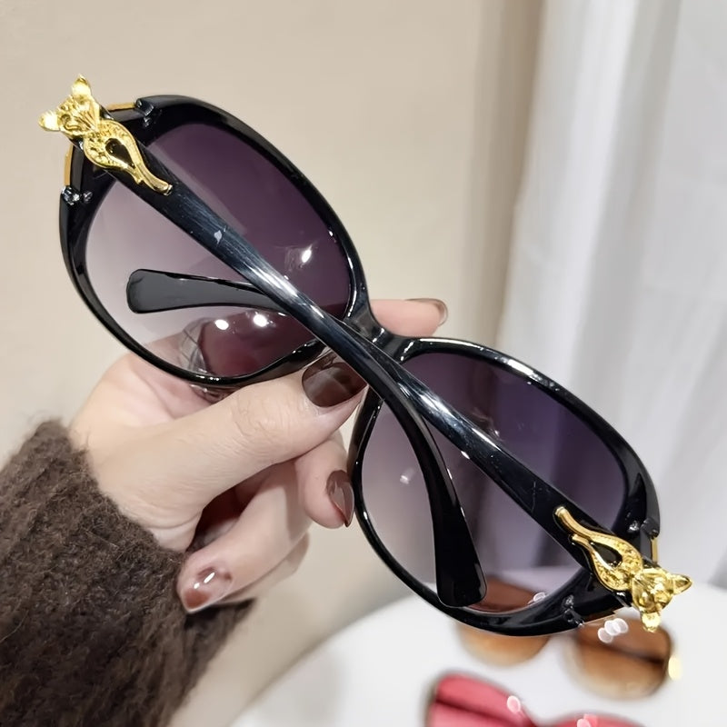 Juego de 4 Gafas de Sol Ovaladas Oversize para Mujer patillas curva