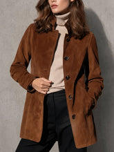 Abrigo Efecto Ante de Estilo Retro para mujer
