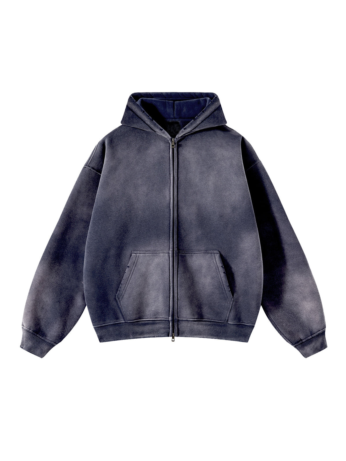 Sudadera Full-Zip Vintage Heavyweight 360 GSM para Hombre diseño urbano