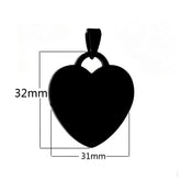 Collar de Corazón Unisex de Acero Inoxidable casual