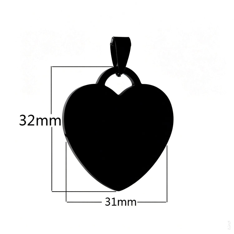 Collar de Corazón Unisex de Acero Inoxidable casual