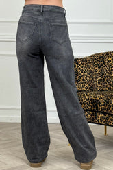 Jeans Wide Leg Vintage Gris Denim para Mujer corte wide leg
