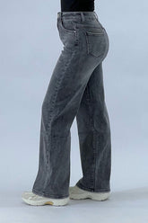 Jeans Wide Leg Vintage Gris Denim para Mujer estilo casual