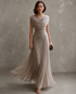 Vestido Largo Drapeado Elegance vista frontal completa