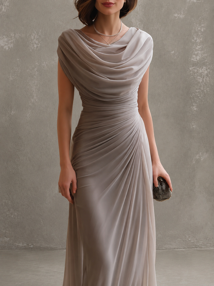 Vestido Largo Drapeado Elegance diseño largo y femenino