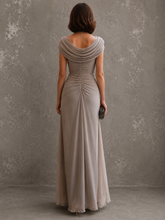 Vestido Largo Drapeado Elegance detalle de la parte superior