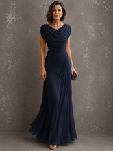 Vestido Largo Drapeado Elegance diseño elegante para mujer