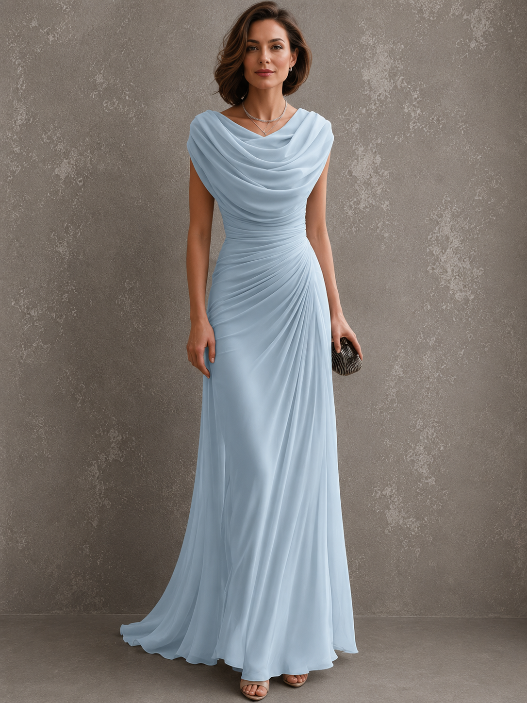 Vestido Largo Drapeado Elegance para fiestas y celebraciones