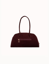 Bolso Bowling Burdeos Suede para Mujer de moda