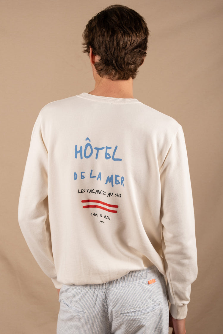 Sudadera Essential Hotel Blanco Crudo para Hombre estilo urbano