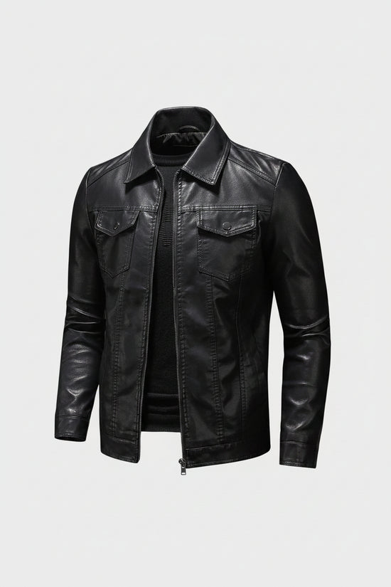 Chaqueta Biker Efecto Piel para Hombre moderna